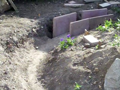 The approach to the tunnel, under construction