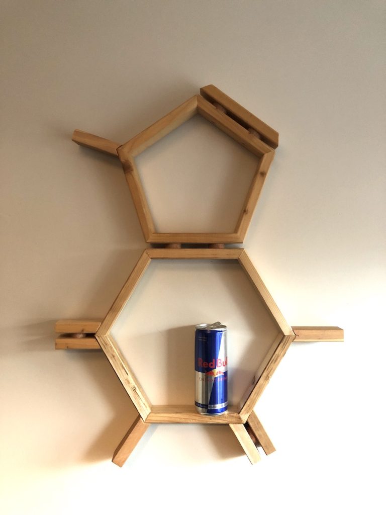 Caffeine molecule shelf
